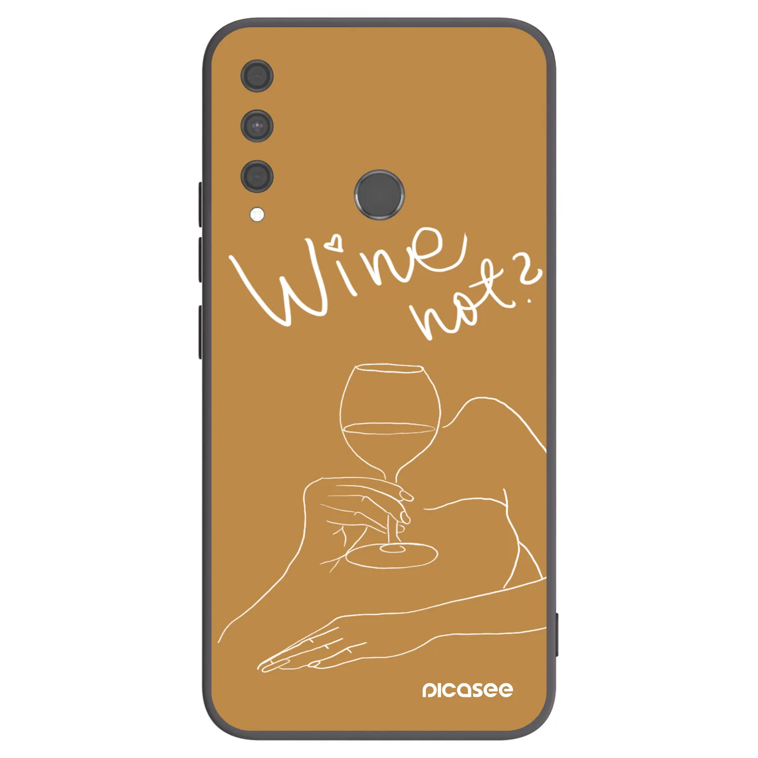 Picasee crna silikonska maskica za Huawei P40 Lite E - Wine not