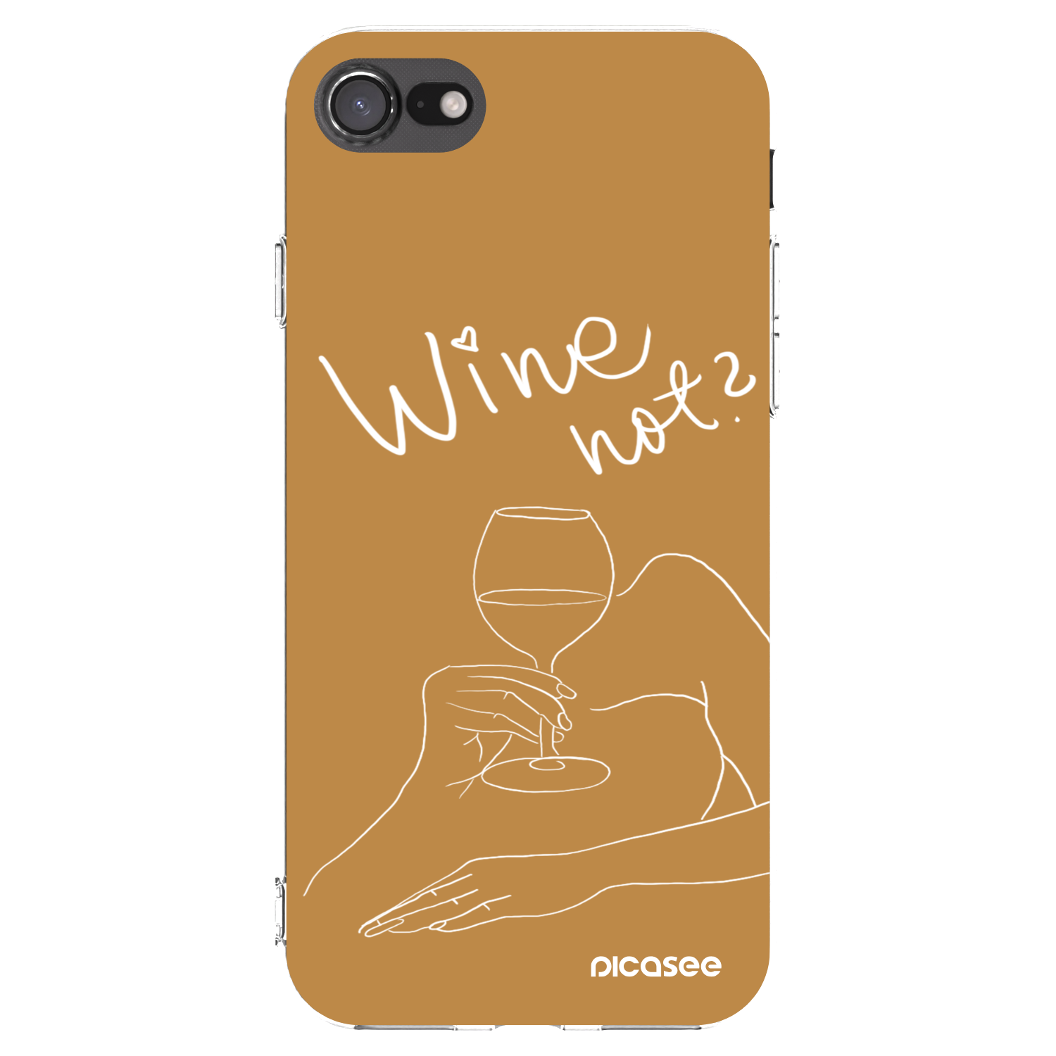 Picasee silikonska prozirna maskica za Apple iPhone SE 2020 - Wine not