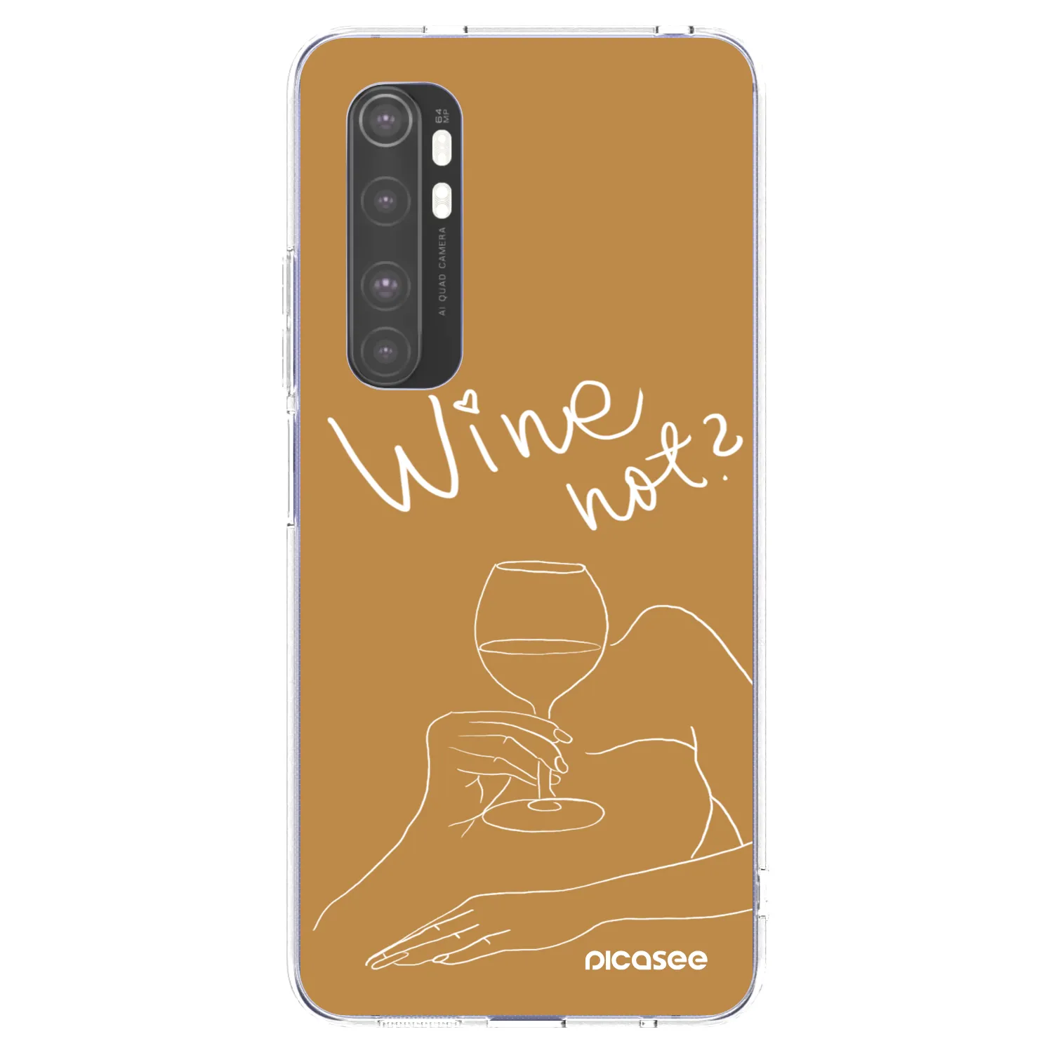 Picasee silikonska prozirna maskica za Xiaomi Mi Note 10 Lite - Wine not