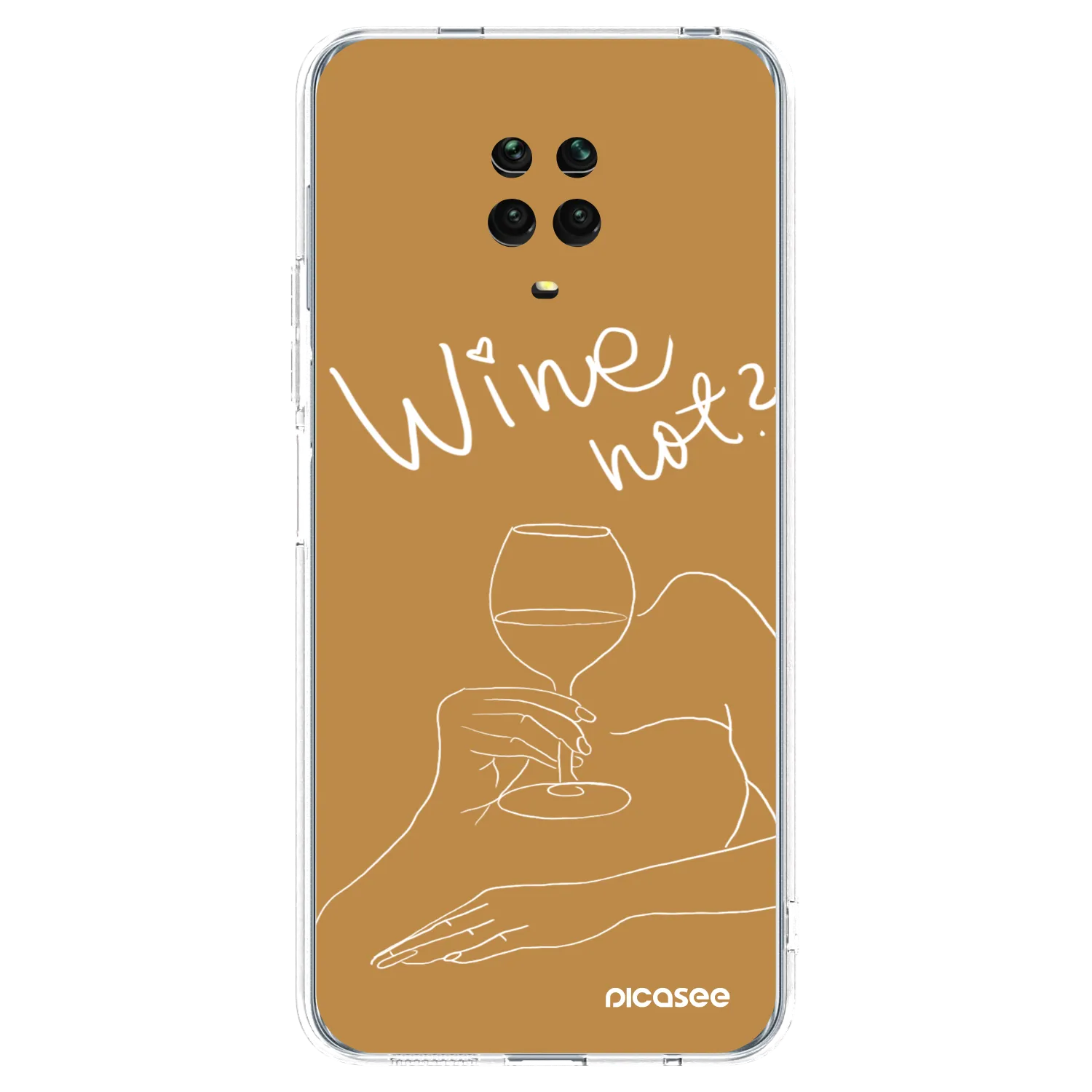 Picasee silikonska prozirna maskica za Xiaomi Redmi Note 9S - Wine not