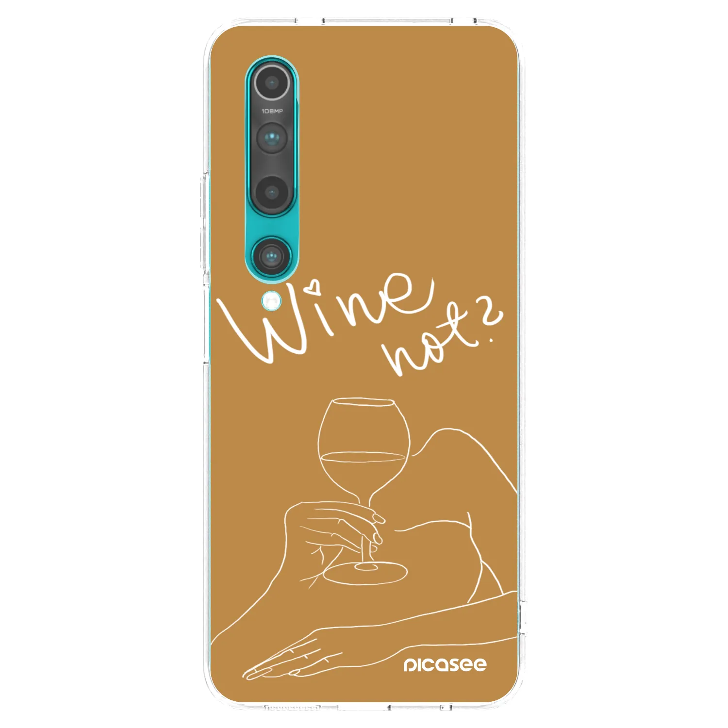 Picasee silikonska prozirna maskica za Xiaomi Mi 10 - Wine not