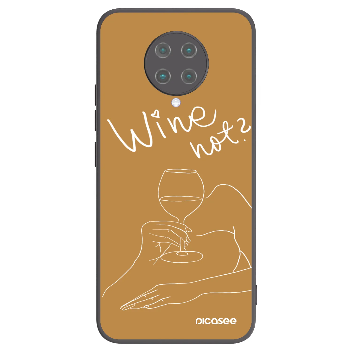 Picasee crna silikonska maskica za Xiaomi Poco F2 Pro - Wine not