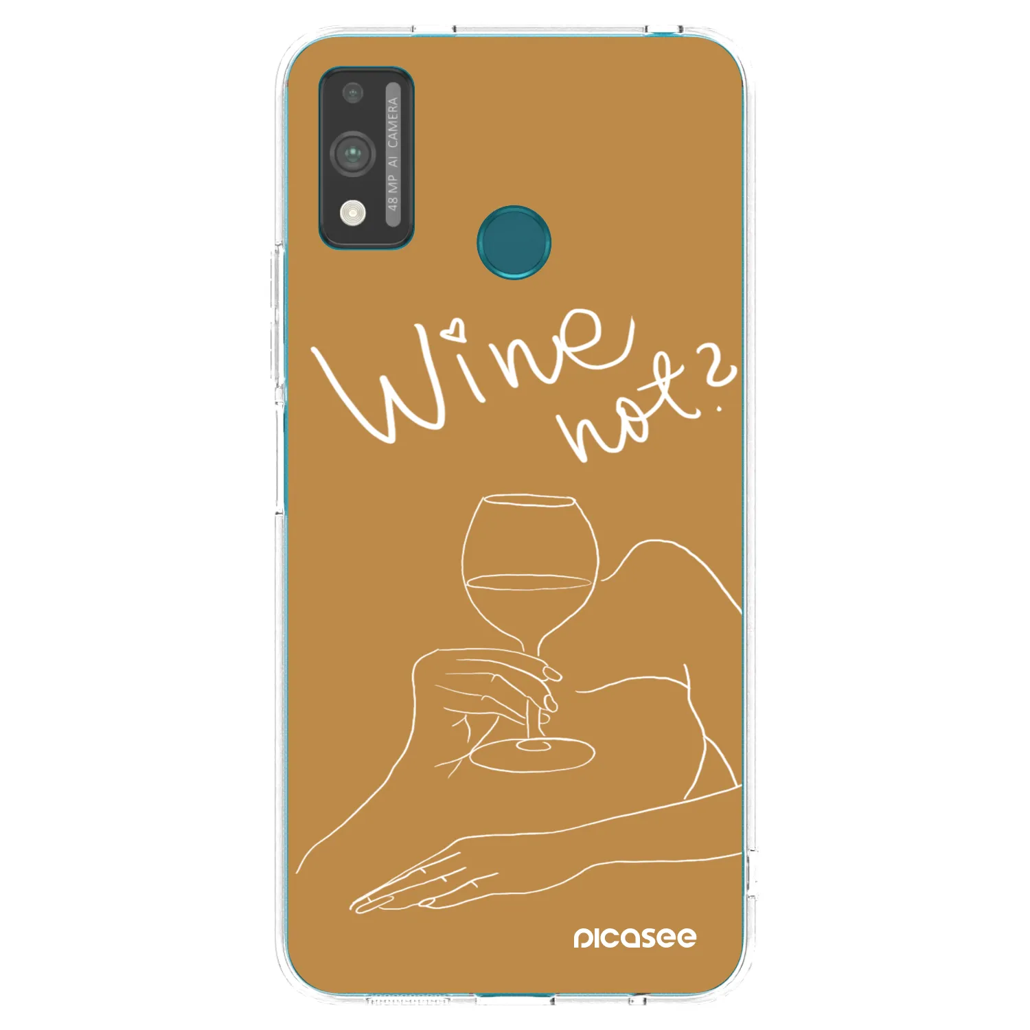 Picasee silikonska prozirna maskica za Honor 9X Lite - Wine not