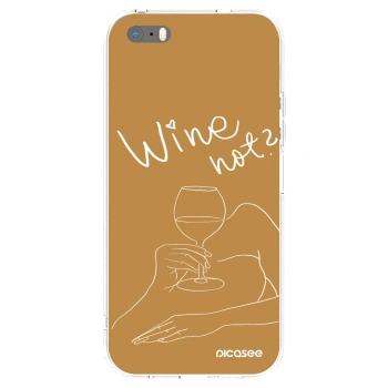 Picasee silikonska prozirna maskica za Apple iPhone 5/5S/SE - Wine not