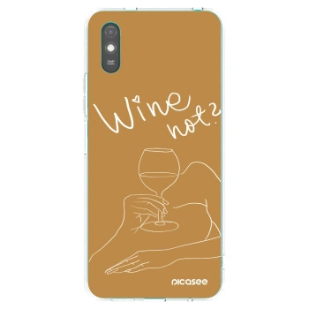 Picasee silikonska prozirna maskica za Xiaomi Redmi 9A - Wine not