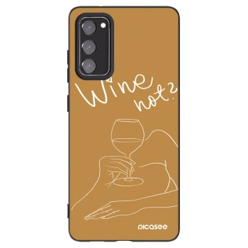 Picasee crna silikonska maskica za Samsung Galaxy S20 FE - Wine not