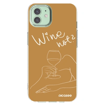 Picasee silikonska prozirna maskica za Apple iPhone 12 - Wine not