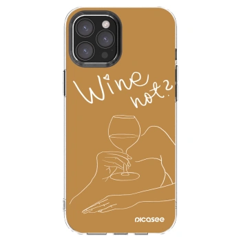 Picasee silikonska prozirna maskica za Apple iPhone 12 Pro Max - Wine not