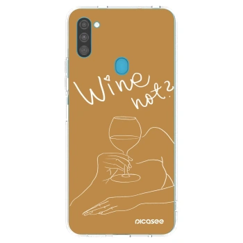 Picasee silikonska prozirna maskica za Samsung Galaxy M11 - Wine not
