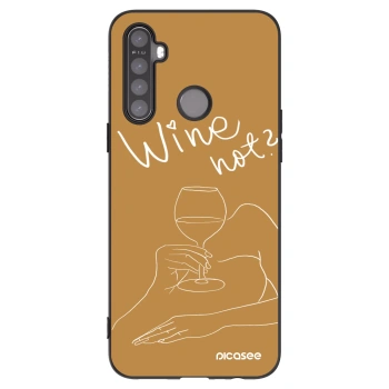 Picasee crna silikonska maskica za Realme 6i - Wine not