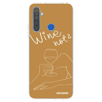 Picasee silikonska prozirna maskica za Realme 5 - Wine not