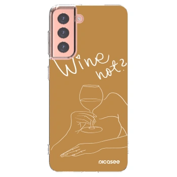 Picasee silikonska prozirna maskica za Samsung Galaxy S21 5G G991B - Wine not