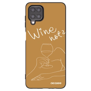 Picasee crna silikonska maskica za Samsung Galaxy A12 A125F - Wine not