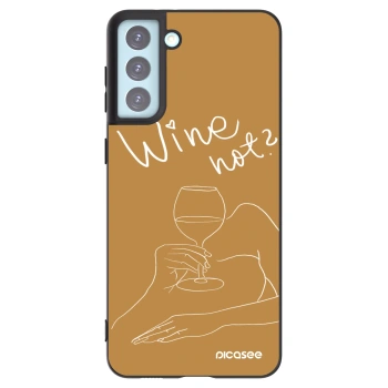 Picasee crna silikonska maskica za Samsung Galaxy S21+ 5G G996F - Wine not