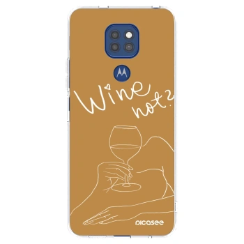 Picasee silikonska prozirna maskica za Motorola Moto G9 Play - Wine not