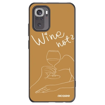 Picasee crna silikonska maskica za Xiaomi Redmi Note 10S - Wine not