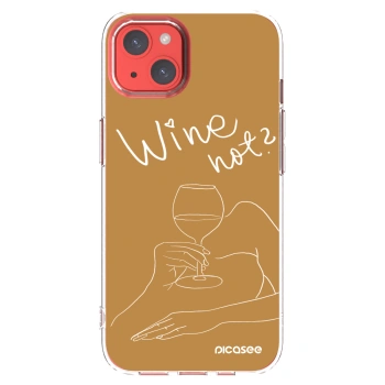 Picasee silikonska prozirna maskica za Apple iPhone 13 - Wine not
