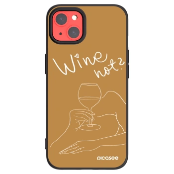 Picasee crna silikonska maskica za Apple iPhone 13 - Wine not