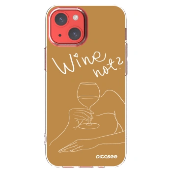 Picasee silikonska prozirna maskica za Apple iPhone 13 mini - Wine not