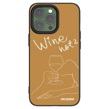 Picasee crna silikonska maskica za Apple iPhone 13 Pro - Wine not