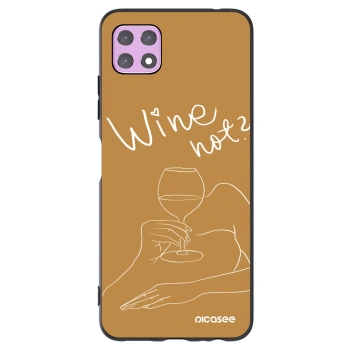 Picasee crna silikonska maskica za Samsung Galaxy A22 A226B 5G - Wine not