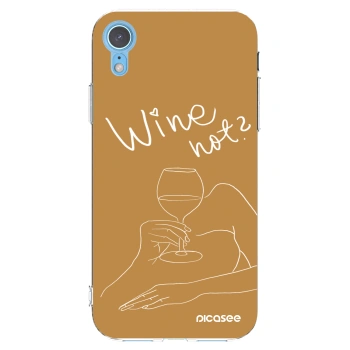 Picasee silikonska prozirna maskica za Apple iPhone XR - Wine not