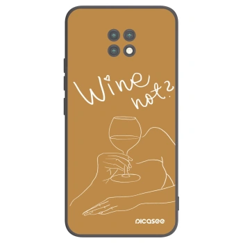 Picasee crna silikonska maskica za Xiaomi Redmi Note 9T - Wine not