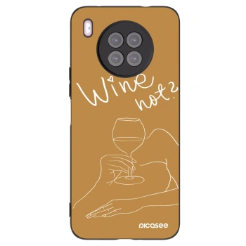 Picasee crna silikonska maskica za Huawei Nova 8i - Wine not