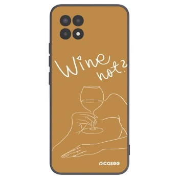 Picasee crna silikonska maskica za Realme 8i - Wine not