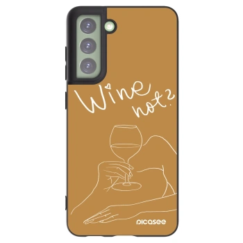 Picasee crna silikonska maskica za Samsung Galaxy S21 FE 5G - Wine not