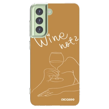 Picasee silikonska prozirna maskica za Samsung Galaxy S21 FE 5G - Wine not
