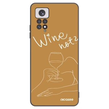 Picasee crna silikonska maskica za Xiaomi Redmi Note 11 - Wine not