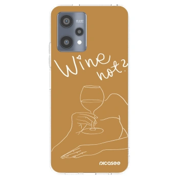 Picasee silikonska prozirna maskica za Realme 9 Pro 5G - Wine not