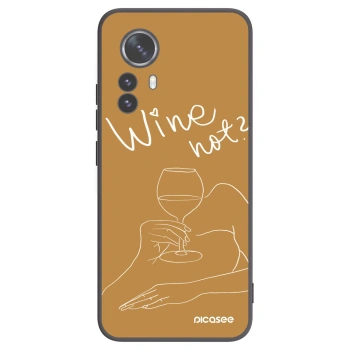 Picasee crna silikonska maskica za Xiaomi 12 Pro - Wine not