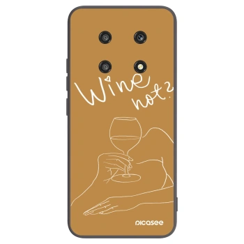 Picasee crna silikonska maskica za Honor Magic4 Lite 5G - Wine not