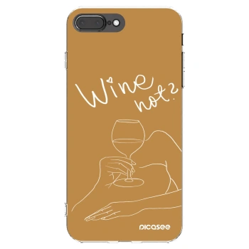 Picasee silikonska prozirna maskica za Apple iPhone 8 Plus - Wine not