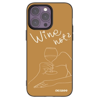 Picasee crna silikonska maskica za Apple iPhone 14 Pro Max - Wine not