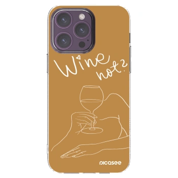 Picasee silikonska prozirna maskica za Apple iPhone 14 Pro Max - Wine not