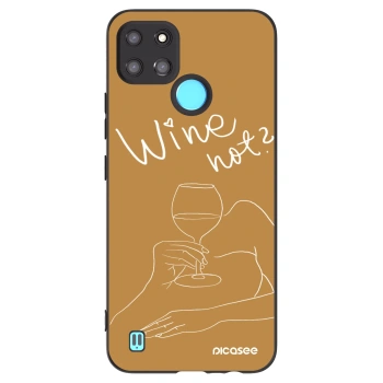 Picasee crna silikonska maskica za Realme C21Y - Wine not