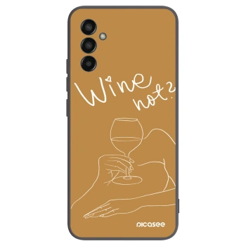Picasee crna silikonska maskica za Samsung Galaxy M13 M135F - Wine not