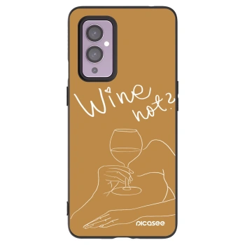 Picasee crna silikonska maskica za OnePlus 9 - Wine not