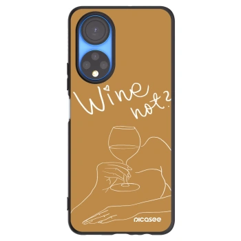 Picasee crna silikonska maskica za Honor X7 - Wine not