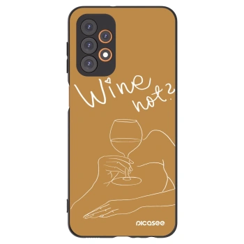 Picasee crna silikonska maskica za Samsung Galaxy A23 A235F 4G - Wine not