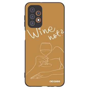 Picasee crna silikonska maskica za Samsung Galaxy A23 A236B 5G - Wine not