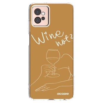 Picasee silikonska prozirna maskica za Motorola Moto G32 - Wine not