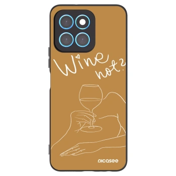 Picasee crna silikonska maskica za Honor X6 - Wine not