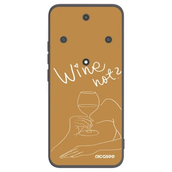 Picasee crna silikonska maskica za Honor Magic5 Lite 5G - Wine not