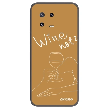 Picasee crna silikonska maskica za Xiaomi 13 Pro - Wine not