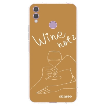 Picasee silikonska prozirna maskica za Honor 8X - Wine not