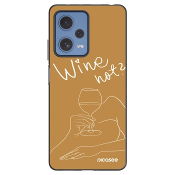 Picasee crna silikonska maskica za Xiaomi Redmi Note 12 Pro 5G - Wine not